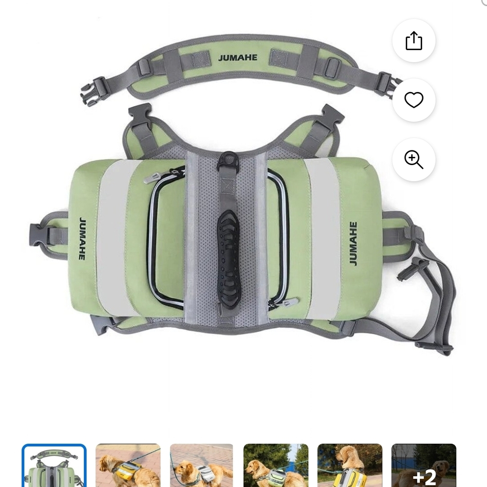 Jumahe Green Dog Backpack